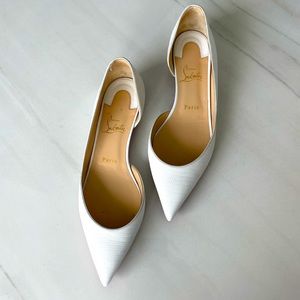 Like new Christian Louboutin embossed flats